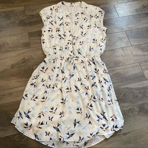 White dress with birds